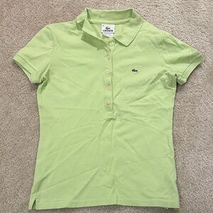 NWOT Lacoste Women's Light Green Polo Shirt size 38